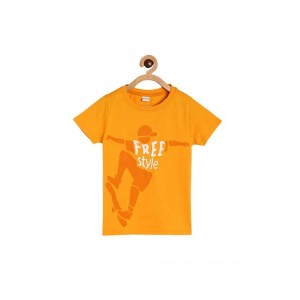 Miniklub Knit T-Shirt - Orange, 4-5yr